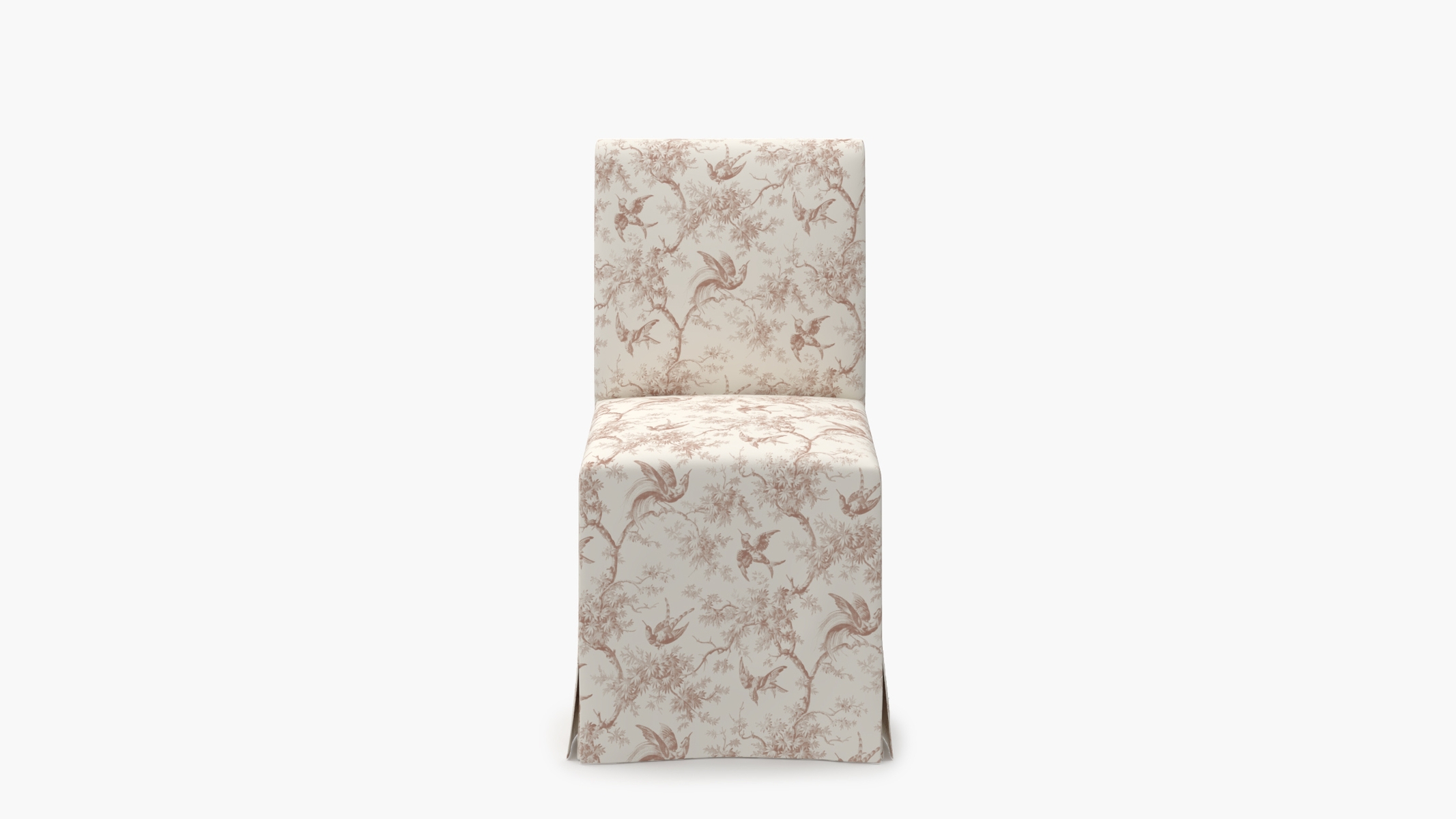 Slipcovered Signature Dining Chair, Terracotta Swallows - Image 0