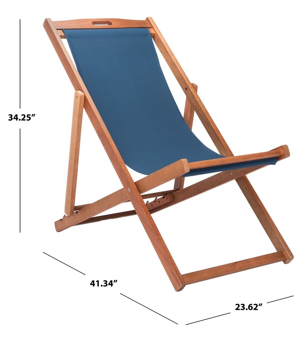 Loren Sling Chair - Natural / Navy - Safavieh - Image 8