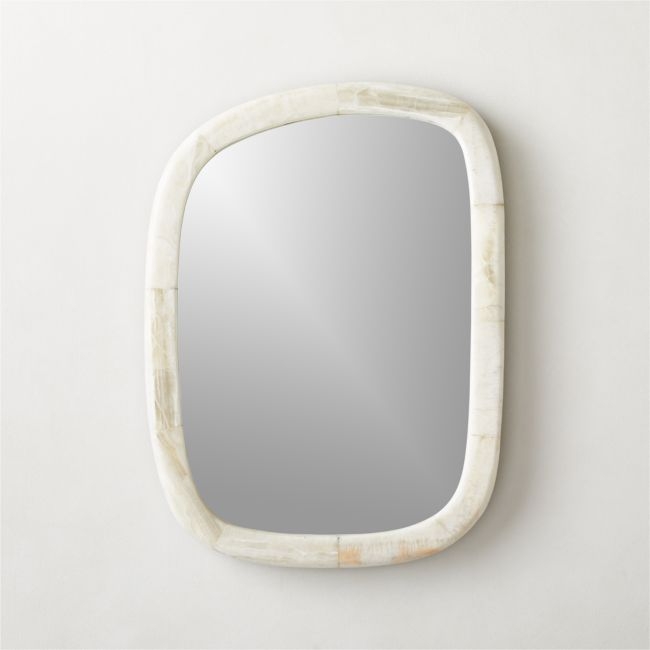 Diani Cream Onyx Wall Mirror 18''x24'' - Image 0
