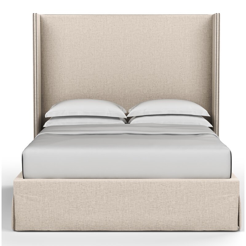 Tandem Arbor Kaiser Box Upholstered Standard Bed Color: Plush Velvet Oyster, Size: Queen - Image 0