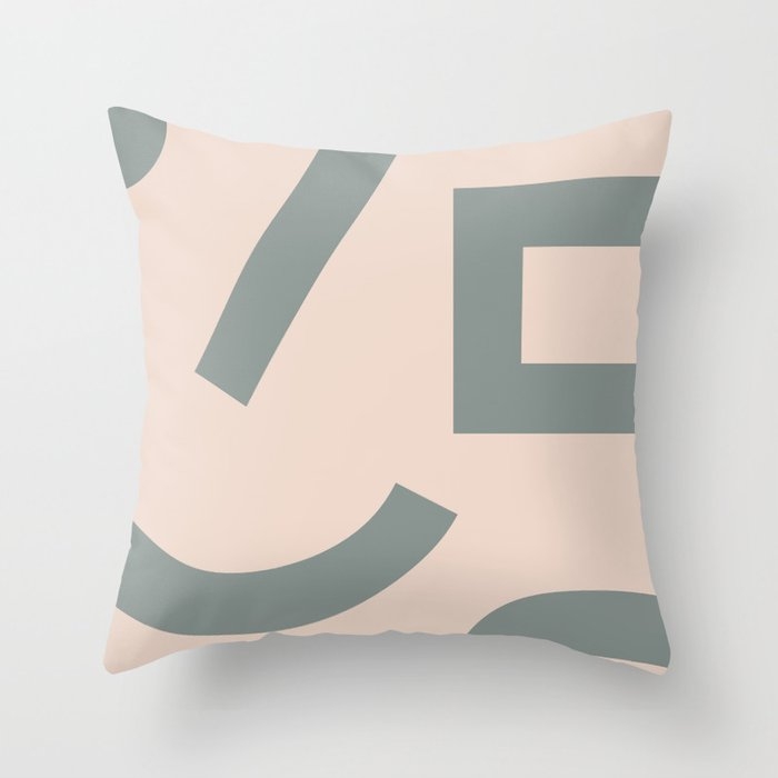 Abstract Geometric 33c Throw Pillow by The Old Art Studio - Cover (20" x 20") With Pillow Insert - Indoor Pillow - Image 0