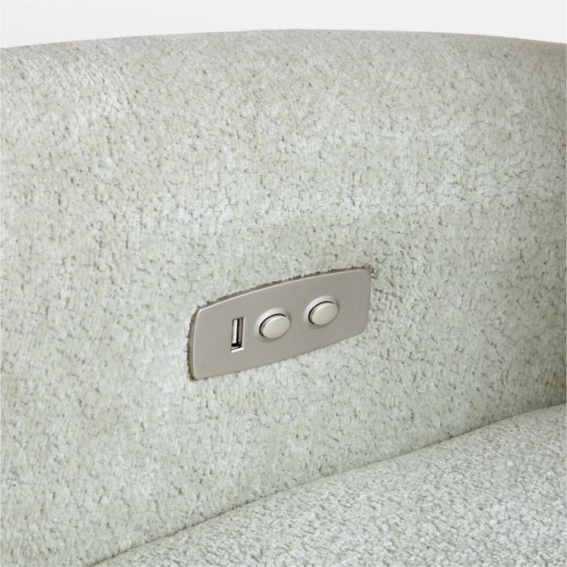 Seesaw Sage Green Electronic Swivel Glider Power Recliner Nursery Chair - Image 6