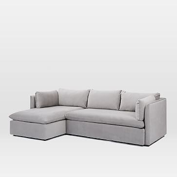 Shelter 105" Right 2-Piece Chaise Sectional, Yarn Dyed Linen Weave, graphite - Image 2