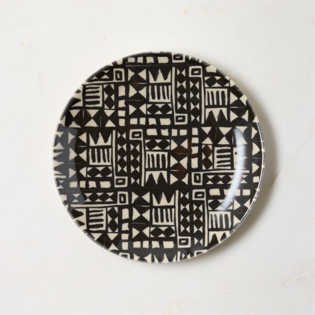 Corvo White and Black Patterned Salad Plate by Ackerman - Image 0