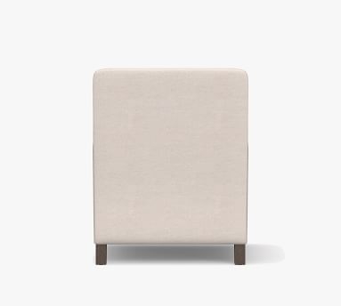 Howard Upholstered Armchair, Polyester Wrapped Cushions, Performance Heathered Basketweave Alabaster White - Image 3