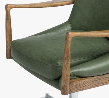 Fairview Leather Desk Chair, Durango Smoke - Image 4