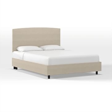 Skyline Upholstered Bed, Queen, Twill, Stone - Image 5