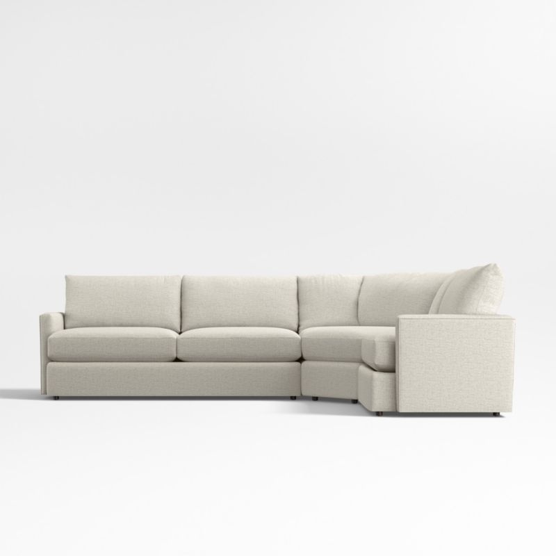 Lounge Classic 3-Piece Wedge Sectional Sofa - Image 1