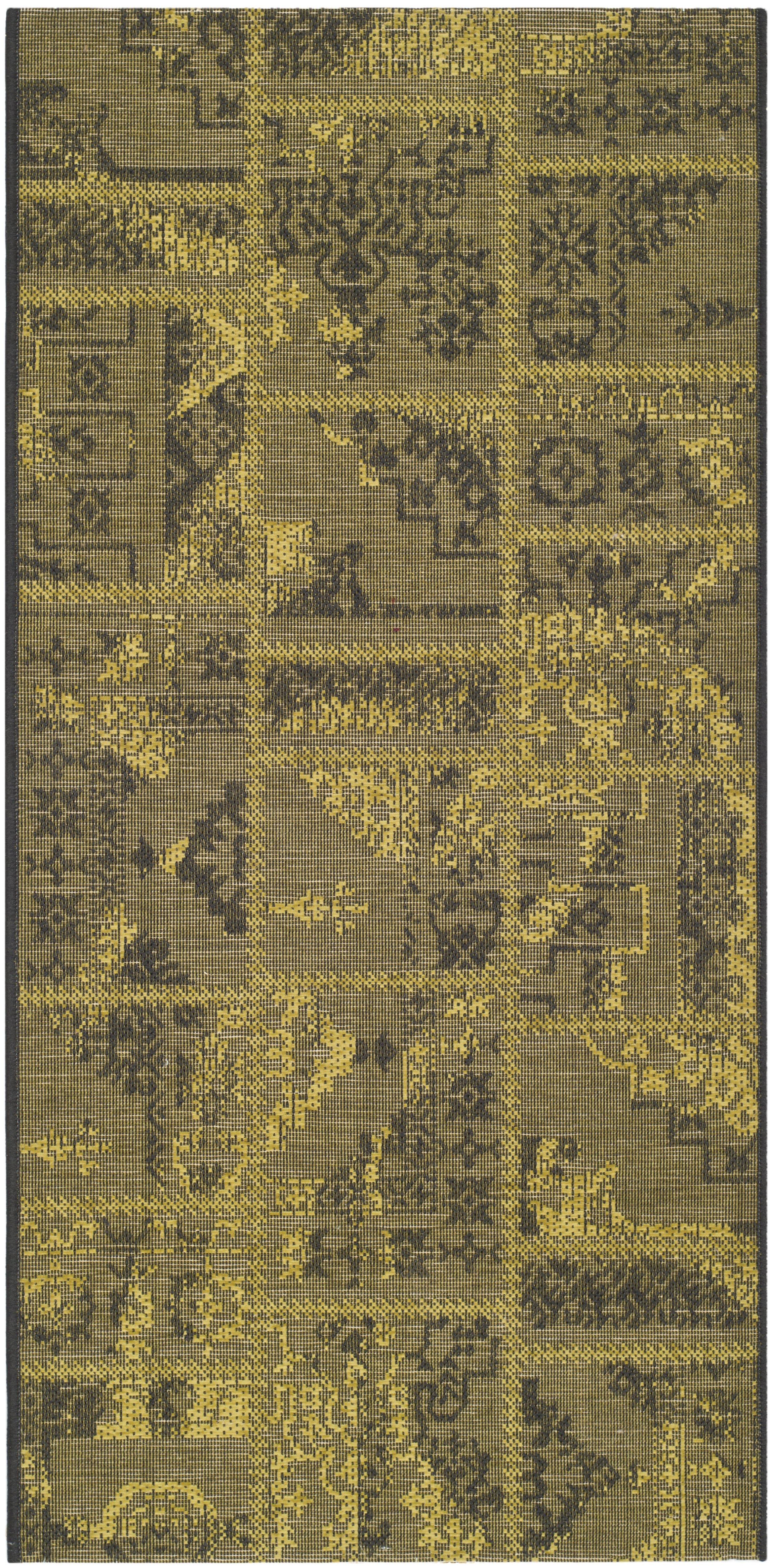 Arlo Home Woven Area Rug, PAL121-56C10, Black/Green,  2' 6" X 5' - Image 0