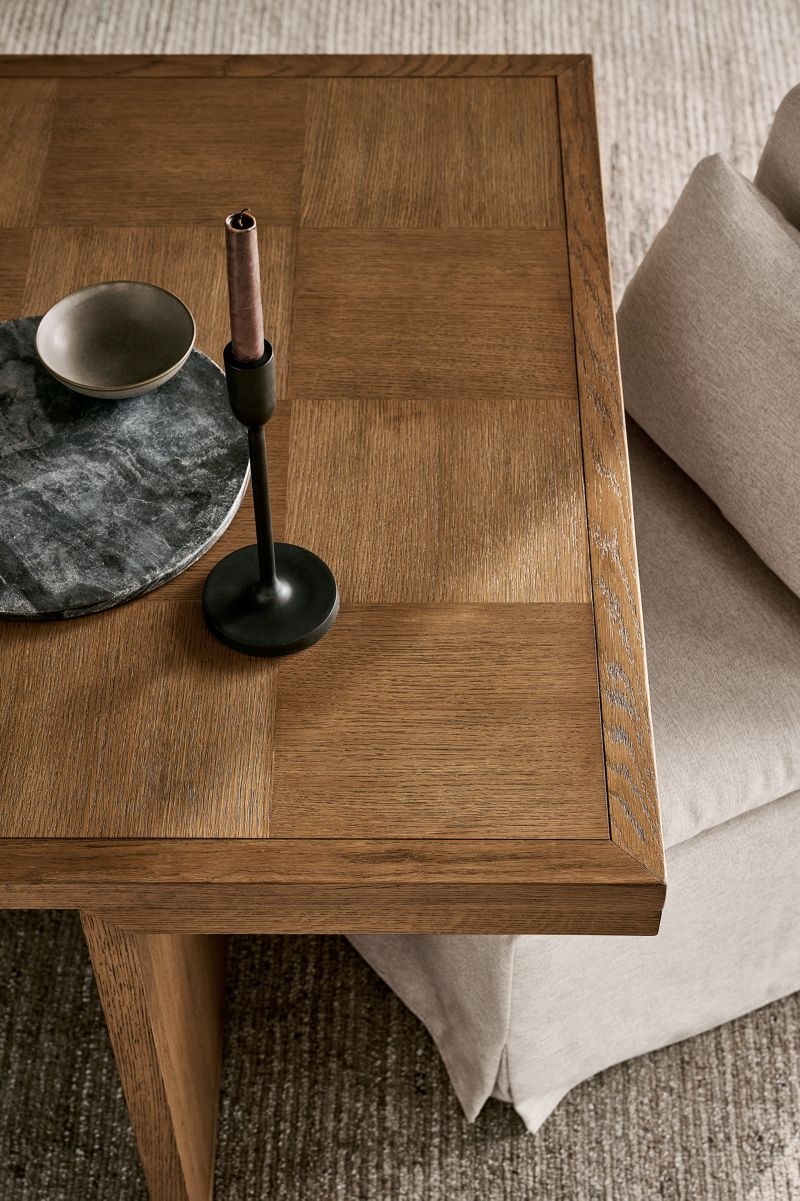 Pierre 82"-101" Light Brown Oak Wood Extendable Dining Table - Image 3