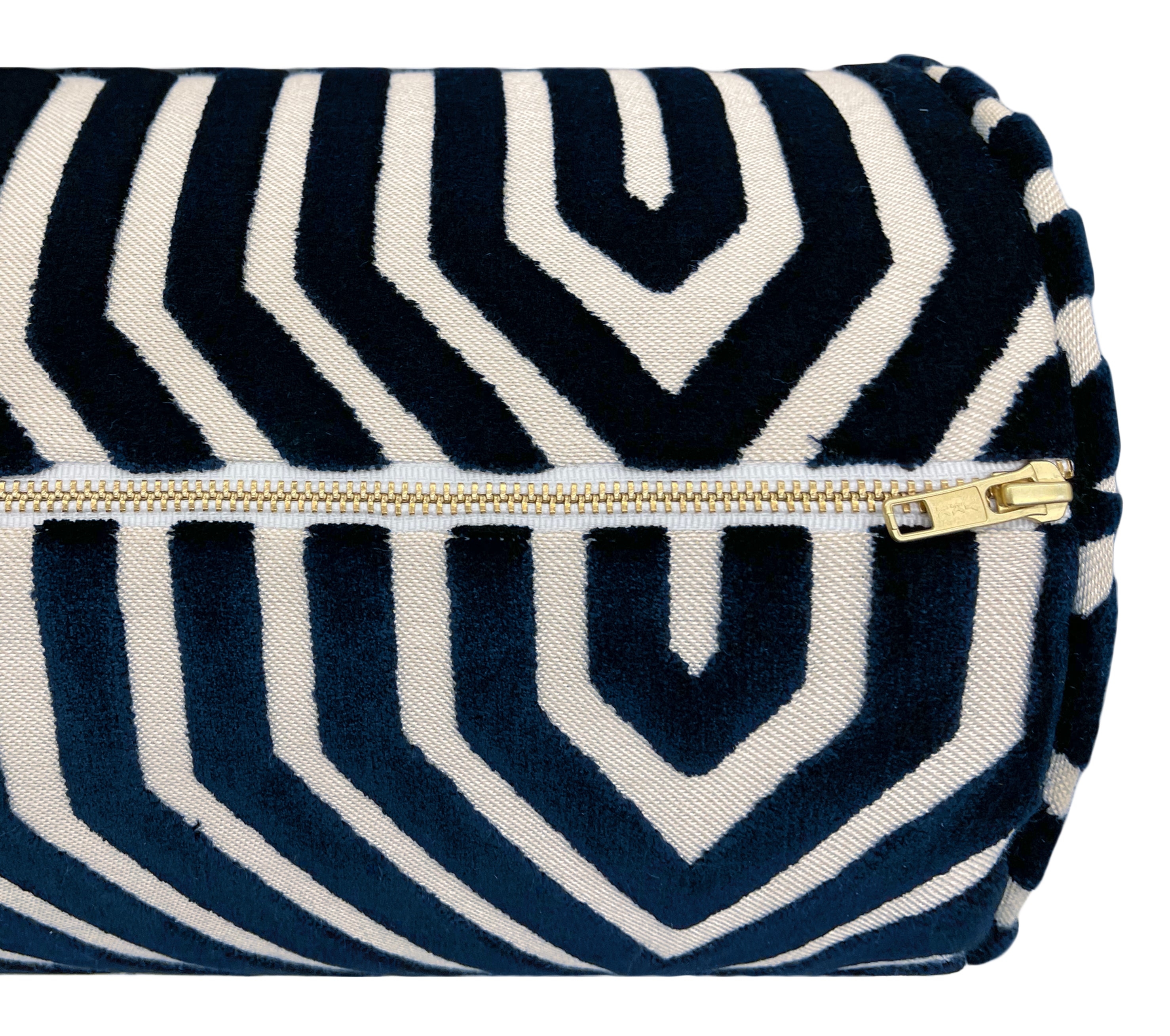 THE BOLSTER :: VANDERBILT VELVET // BLEU | SCHUMACHER - TWIN XL // 9" X 30" - Image 3
