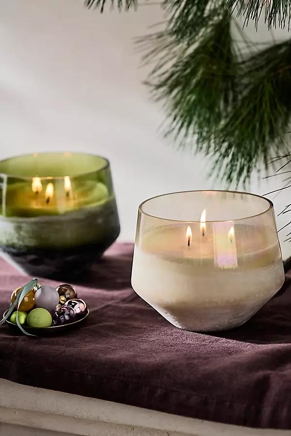 Sanded Glass Candle, Holiday - Image 0