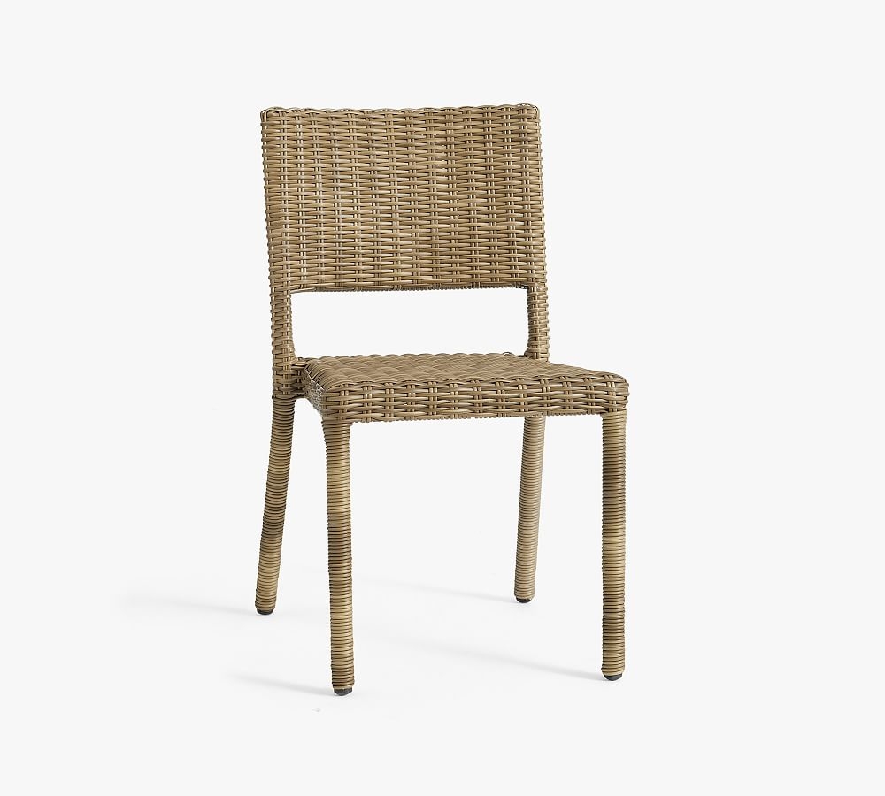 Torrey All-Weather Wicker Stackable Dining Chair, Natural - Image 0