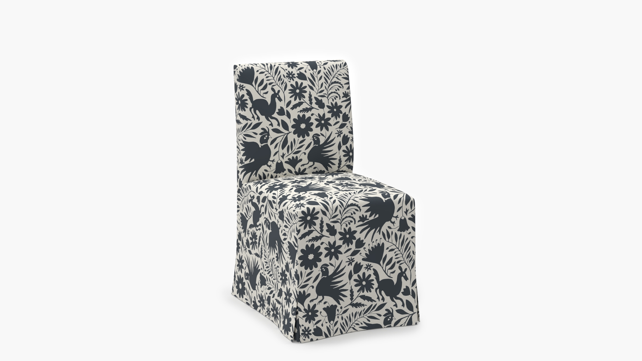 Slipcovered Signature Dining Chair, Ink Frida - Image 1