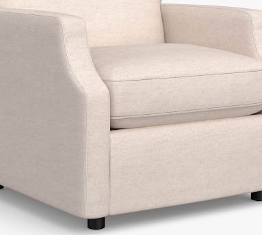 SoMa Hazel Upholstered Armchair, Polyester Wrapped Cushions, Basketweave Slub Ash - Image 5