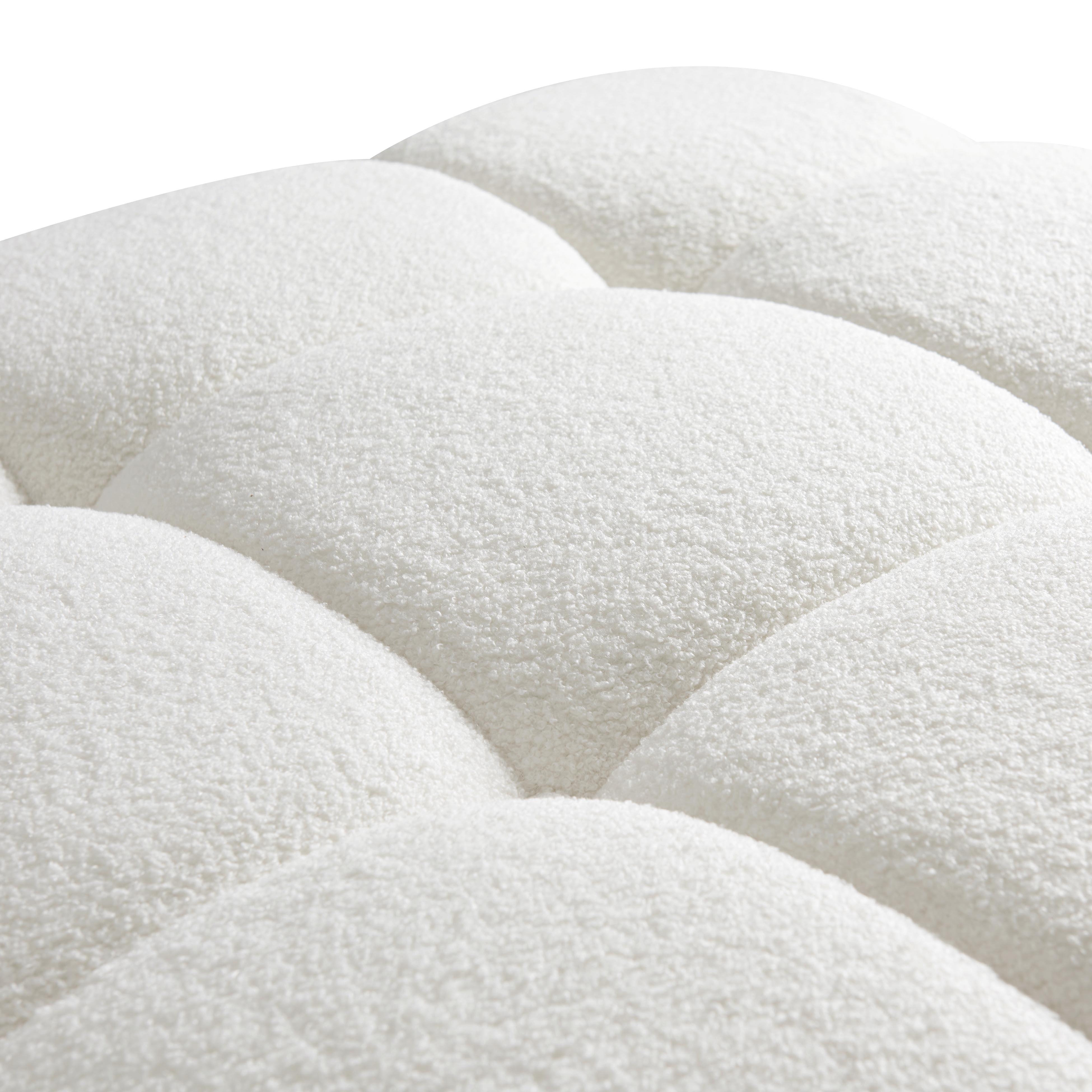 Calliope Cream Vegan Shearling Modular Corner Chair - Image 4