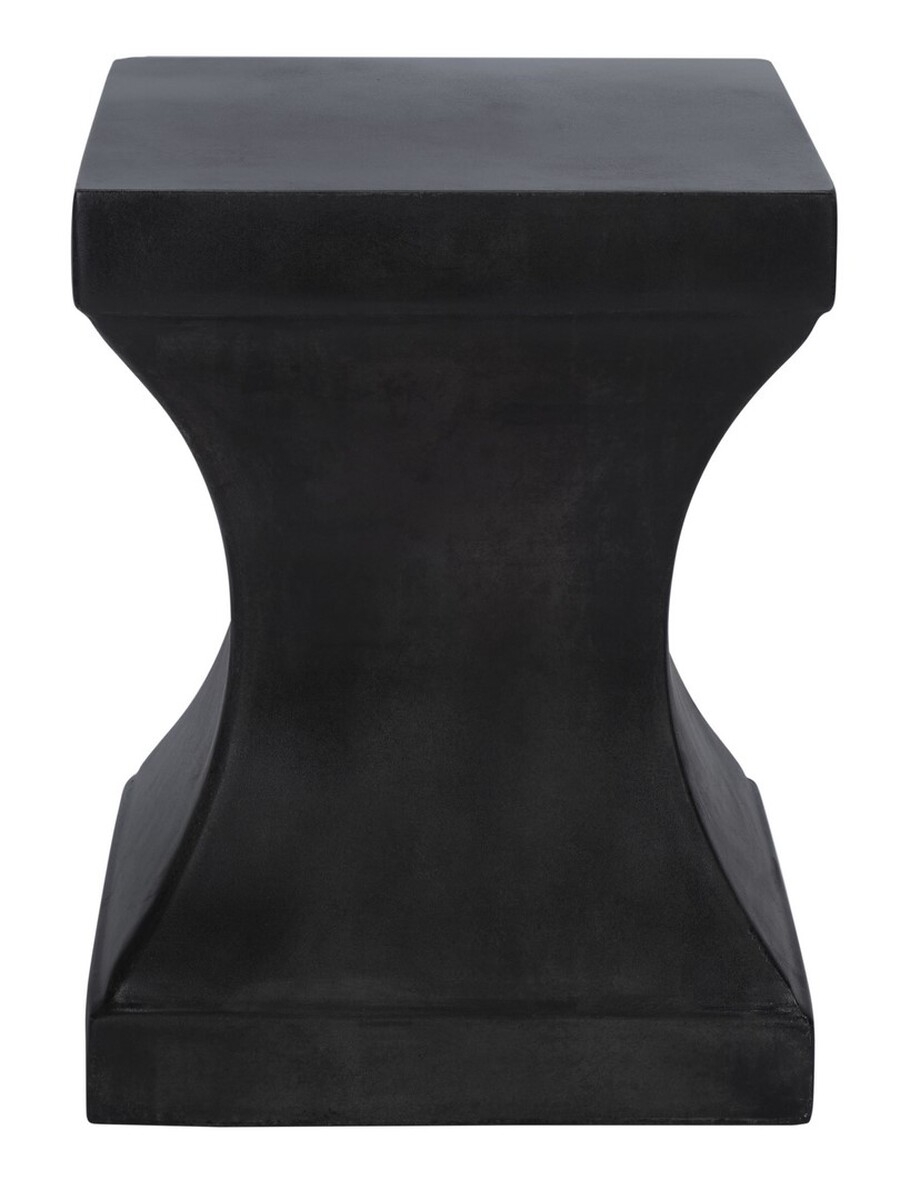 Curby In/Outdoor Accent Stool - Black - Safavieh - Image 0