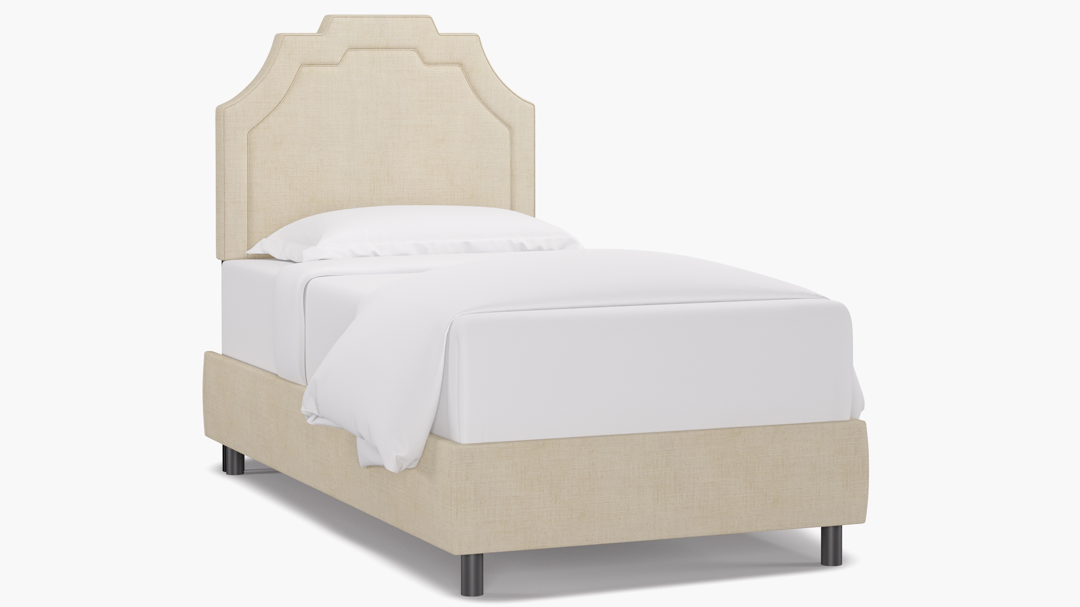 Art Deco Bed, Talc Everyday Linen, Twin - Image 0