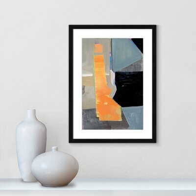 Orange Pinstripe II - Framed Art W/ 4 Ply Matboard - Image 0