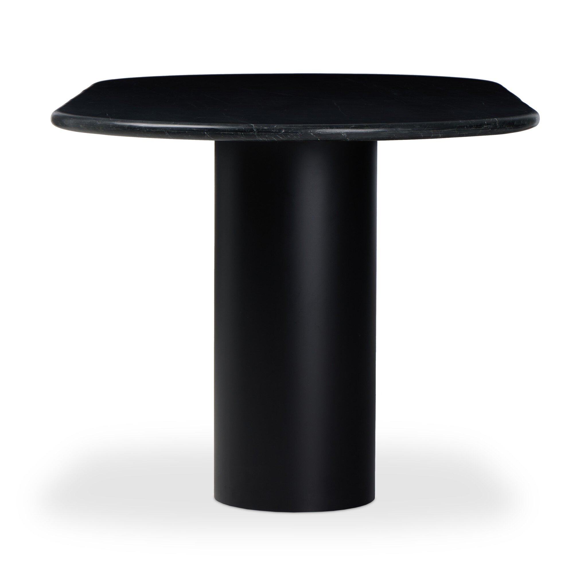 Belle Oval Dining Table - Black Marble - Image 2