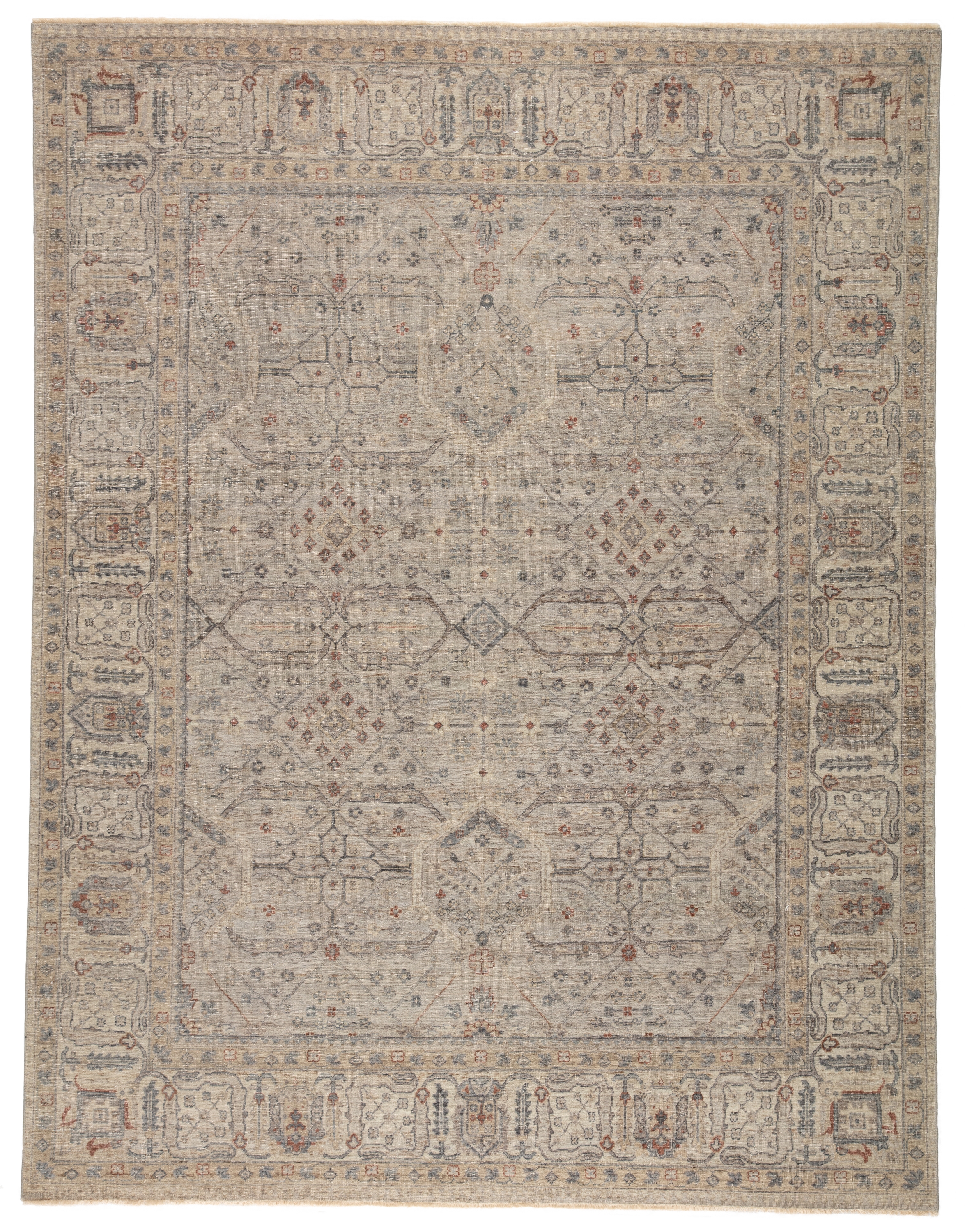 Maison Hand-Knotted Oriental Beige/ Gray Area Rug (8'X10') - Image 0