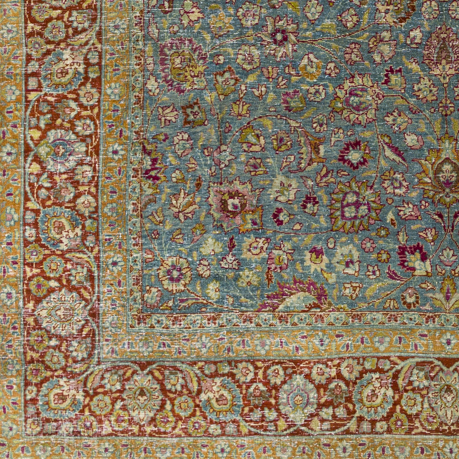 Antique One of a Kind Brown Indoor 8'2" x 11'8" Handmade Rug - Image 1