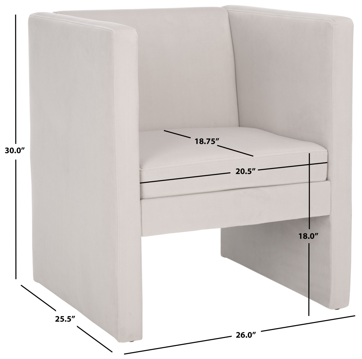 Gisle Accent Chair - Light Grey - Safavieh - Image 9