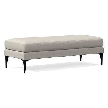 Andes Bench, Poly , Performance Twill, Dove, Dark Pewter - Image 0