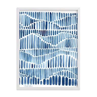 Indigo Rhythm Framed Art by Minted(R), White, 18x24 - Image 0