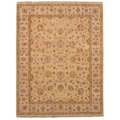 One-of-a-Kind Wegford Hand-Knotted 2010s Chobi Tan 9'2" x 12' Wool Area Rug - Image 0