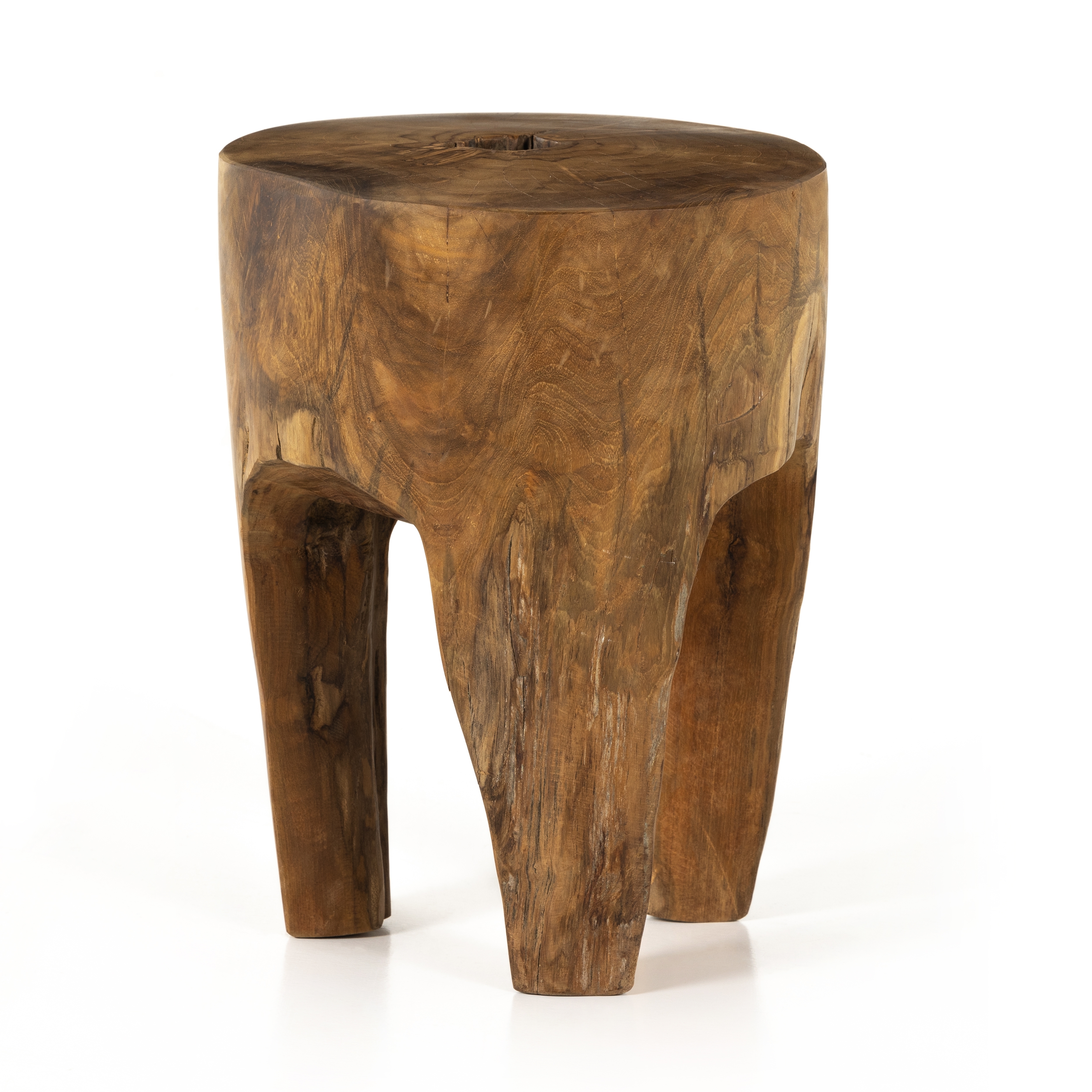 Kyra Outdoor End Table-Rustic Teak - Image 0