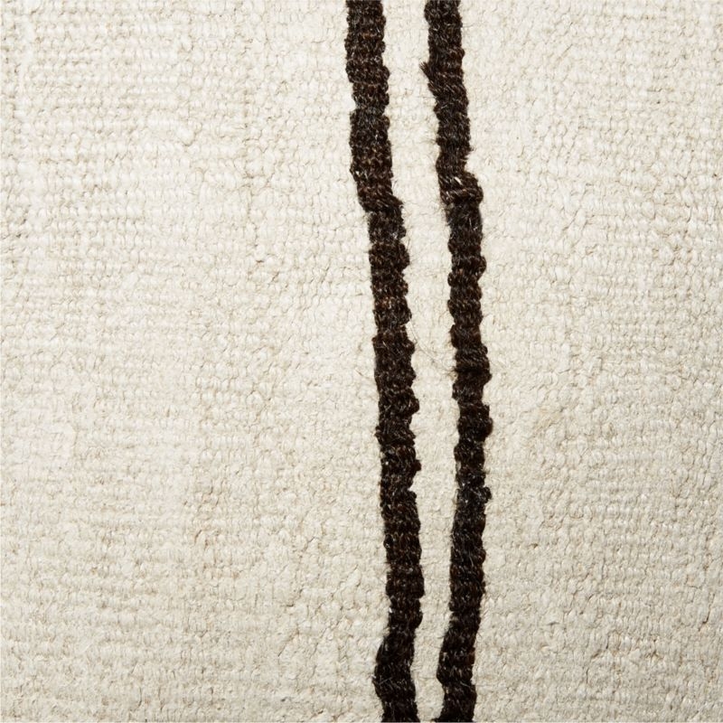 Vintage Striped Hemp Throw Pillow with Down-Alternative Insert 23'' - Image 5