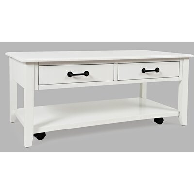 Gallaher Acacia Coffee Table with Storage - Image 0