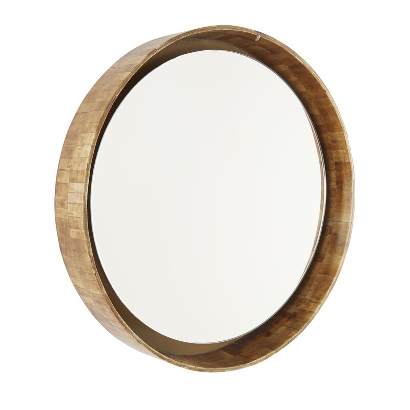 Bobo Intriguing Objects Bone Farmhouse / Country Accent Mirror Size: 18" x 18" - Image 0
