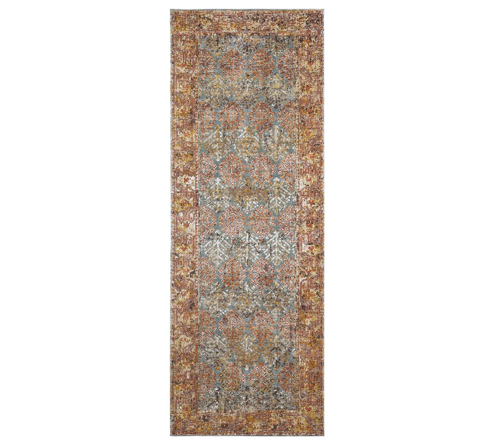 Caroll Persian-Style Synthetic Rug, 2'7" x 7'6", - Image 0
