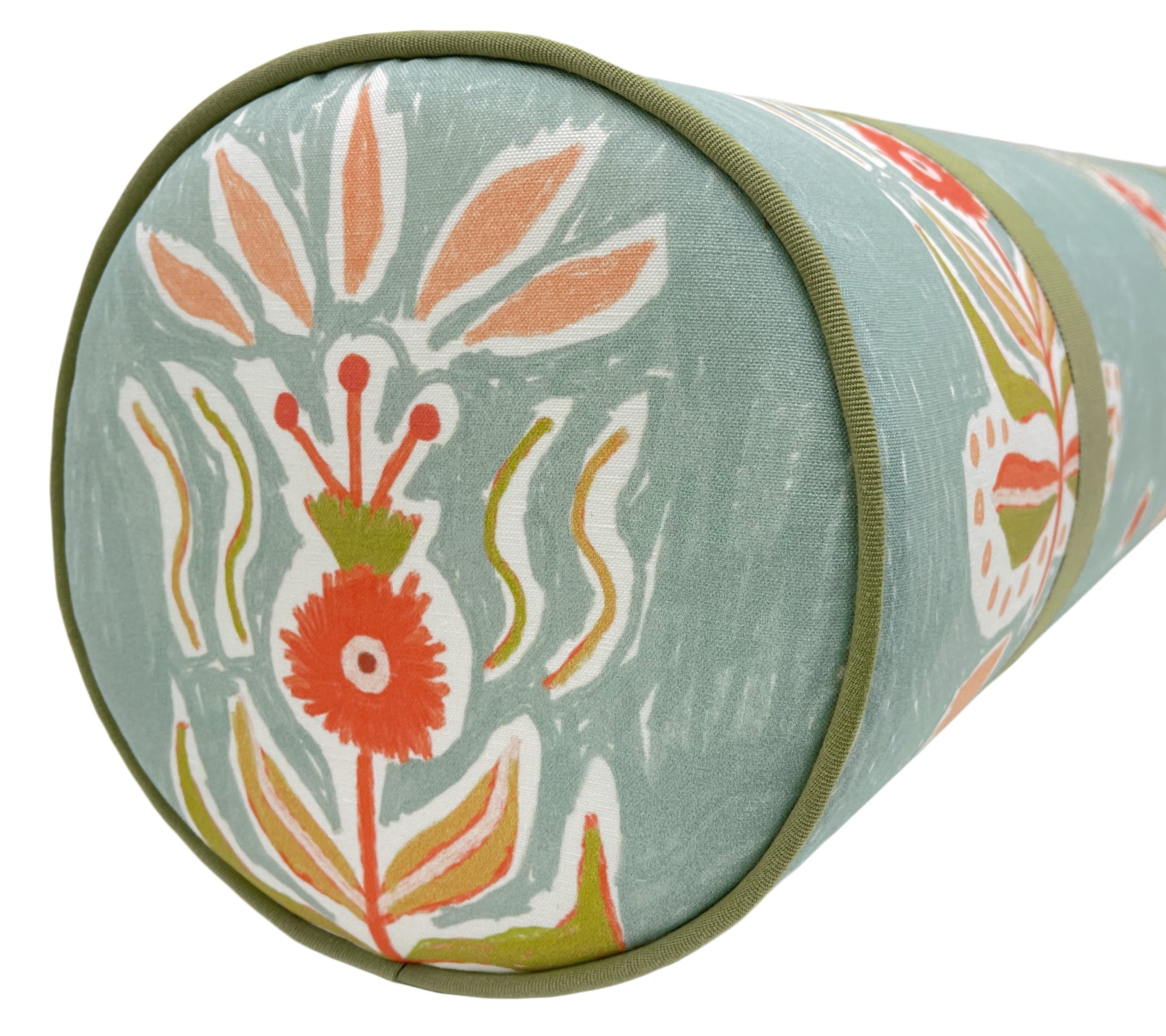 OCS X LDC | THE BOLSTER | LULIE WALLACE : REBEKAH // FRENCH BLUE + RIBBON TRIM // LEAF - TWIN // 9" X 24" - Image 2