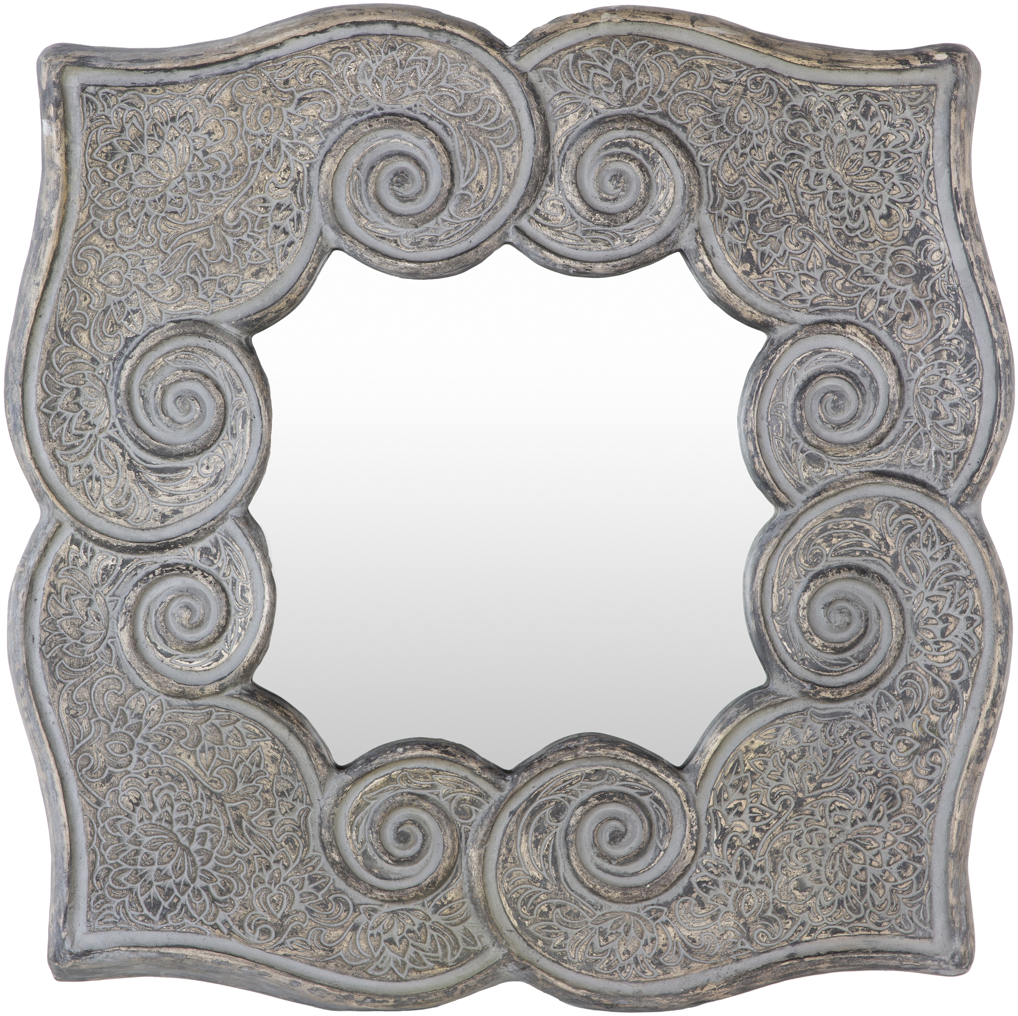 Espirito Gray 35"H x 35"W x 2"D Mirror - Image 0