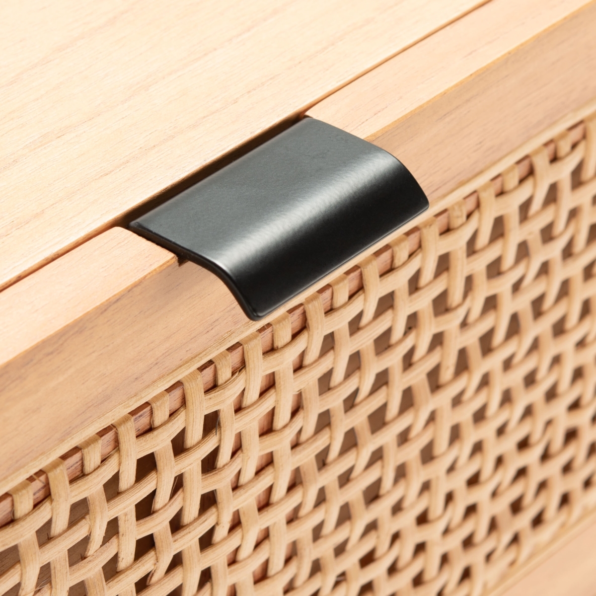 Baisley 2 Drawer Rattan Console - Natural - Safavieh - Image 3