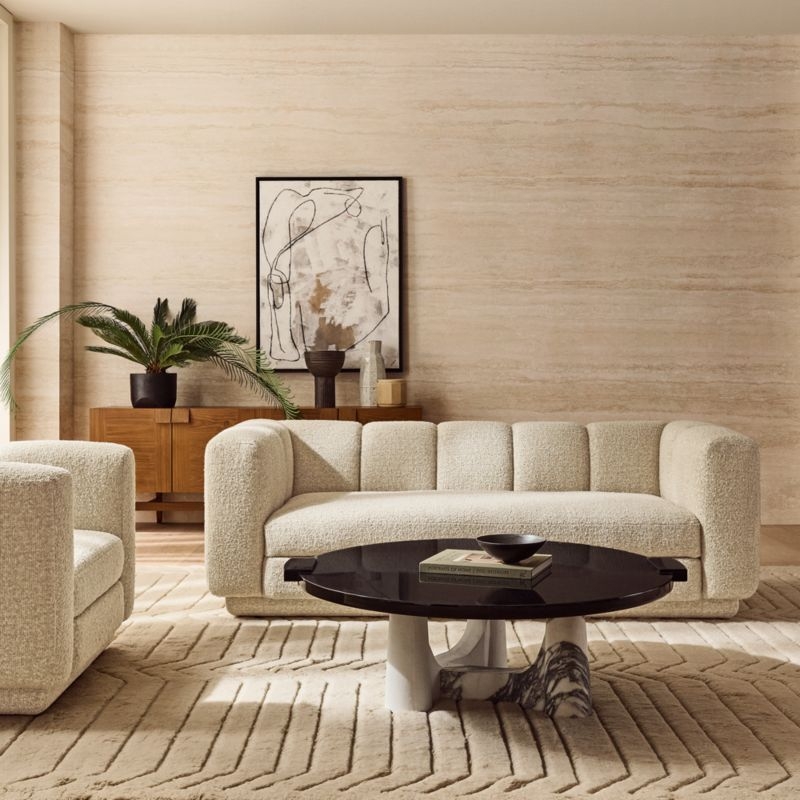 Yarrow 84" Camel Woven Fabric Sofa - Image 4