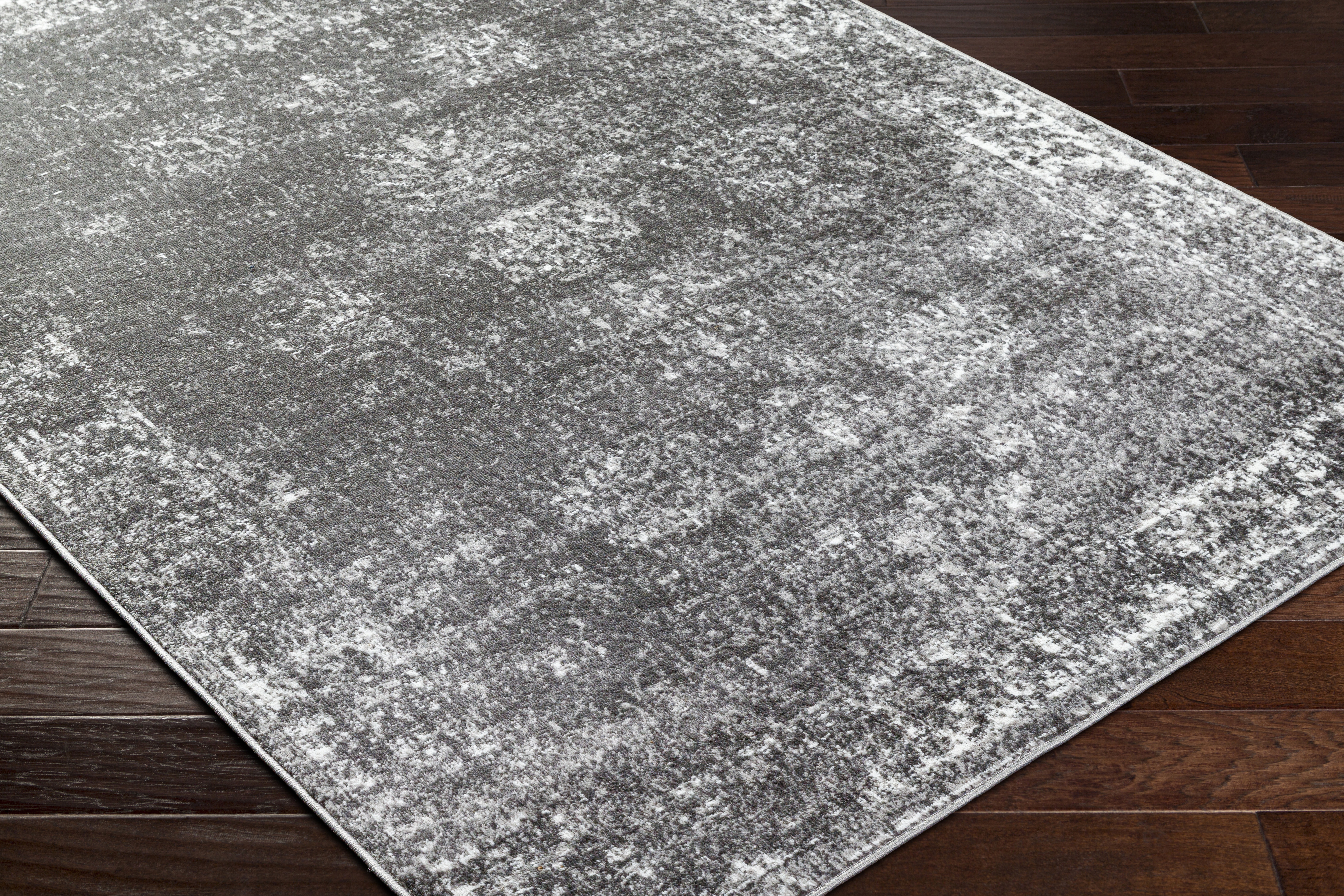 Monte Carlo Gray Indoor 8'10" x 12' Machine Woven Rug - Image 5