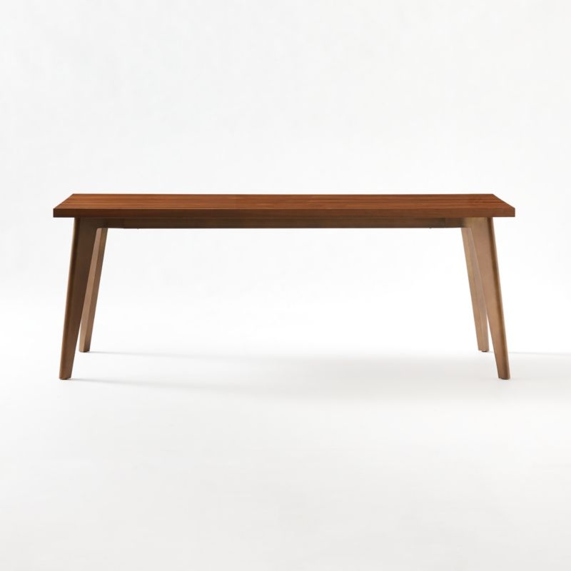 Harper Brass Dining Table with Walnut Top - Image 1