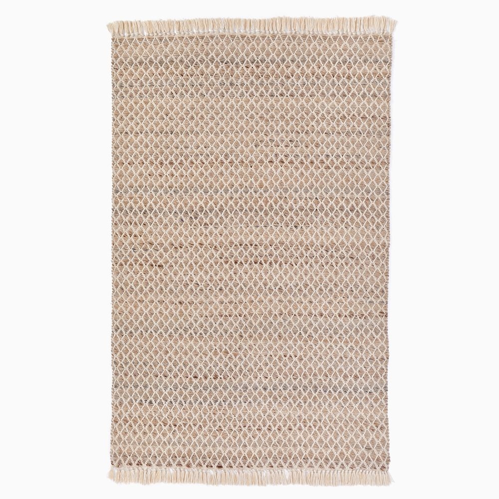 Woven Lattice Indoor/Outdoor Rug, 5x8, Natural - Image 0