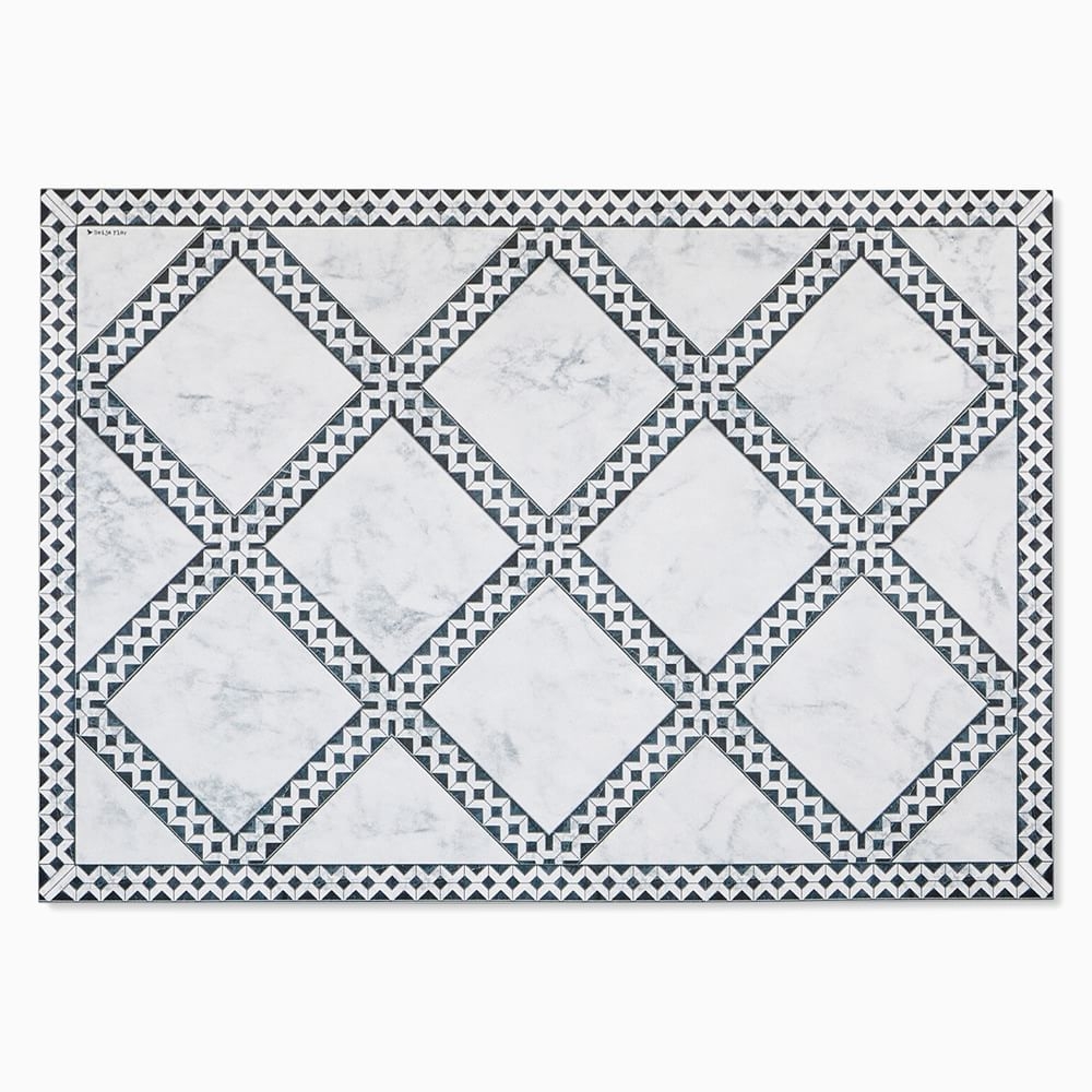 Beija Flor Adora Floor Mat24x32Black/White - Image 0