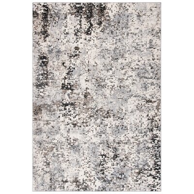 Brister Abstract Gray/Dark Gray Area Rug - Image 0