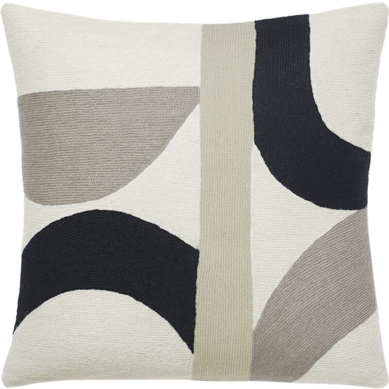 Judy Ross Textiles Eclipse Square Wool Pillow Cover & Insert - Image 0