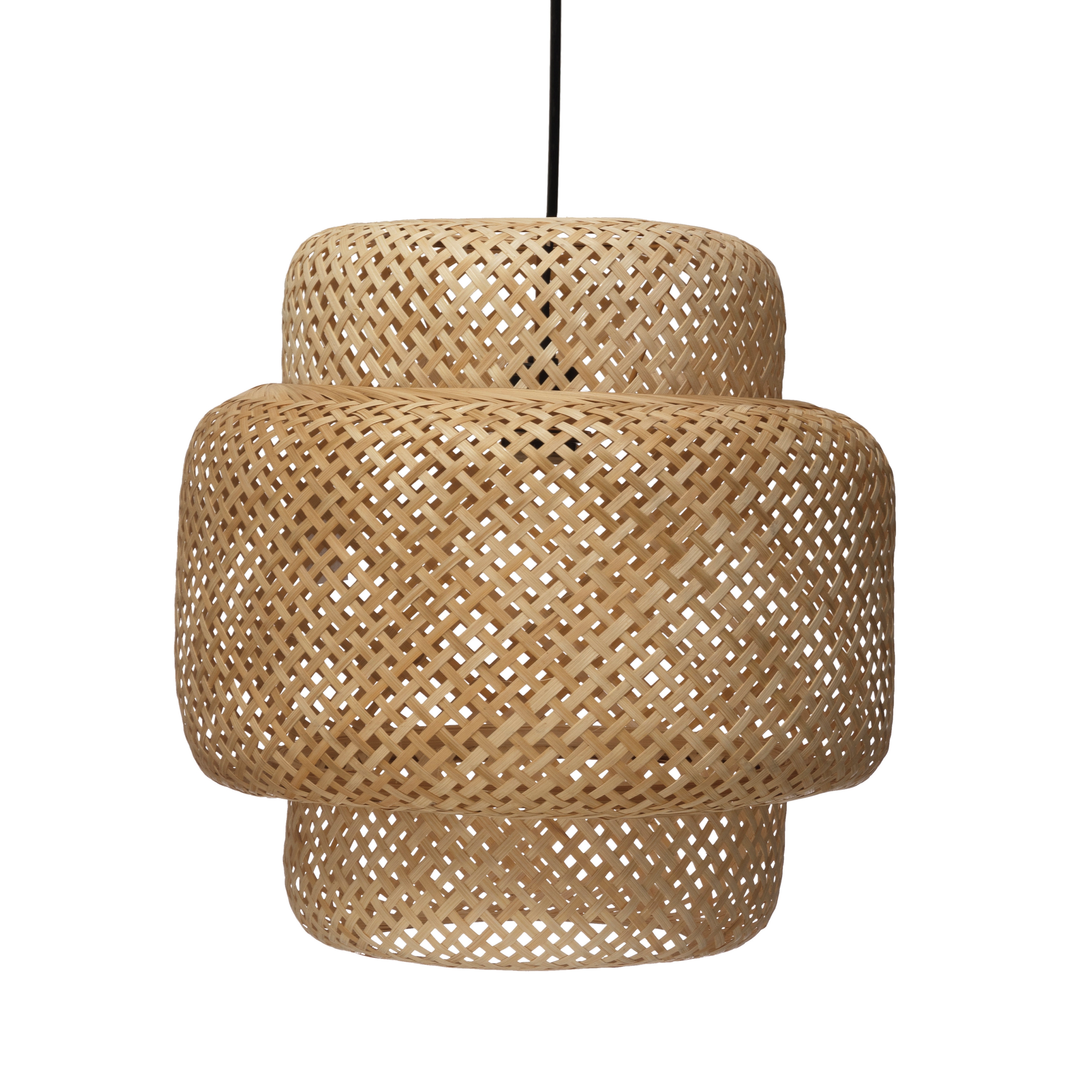  Handwoven Bamboo Ceiling Light, Natural - Image 0