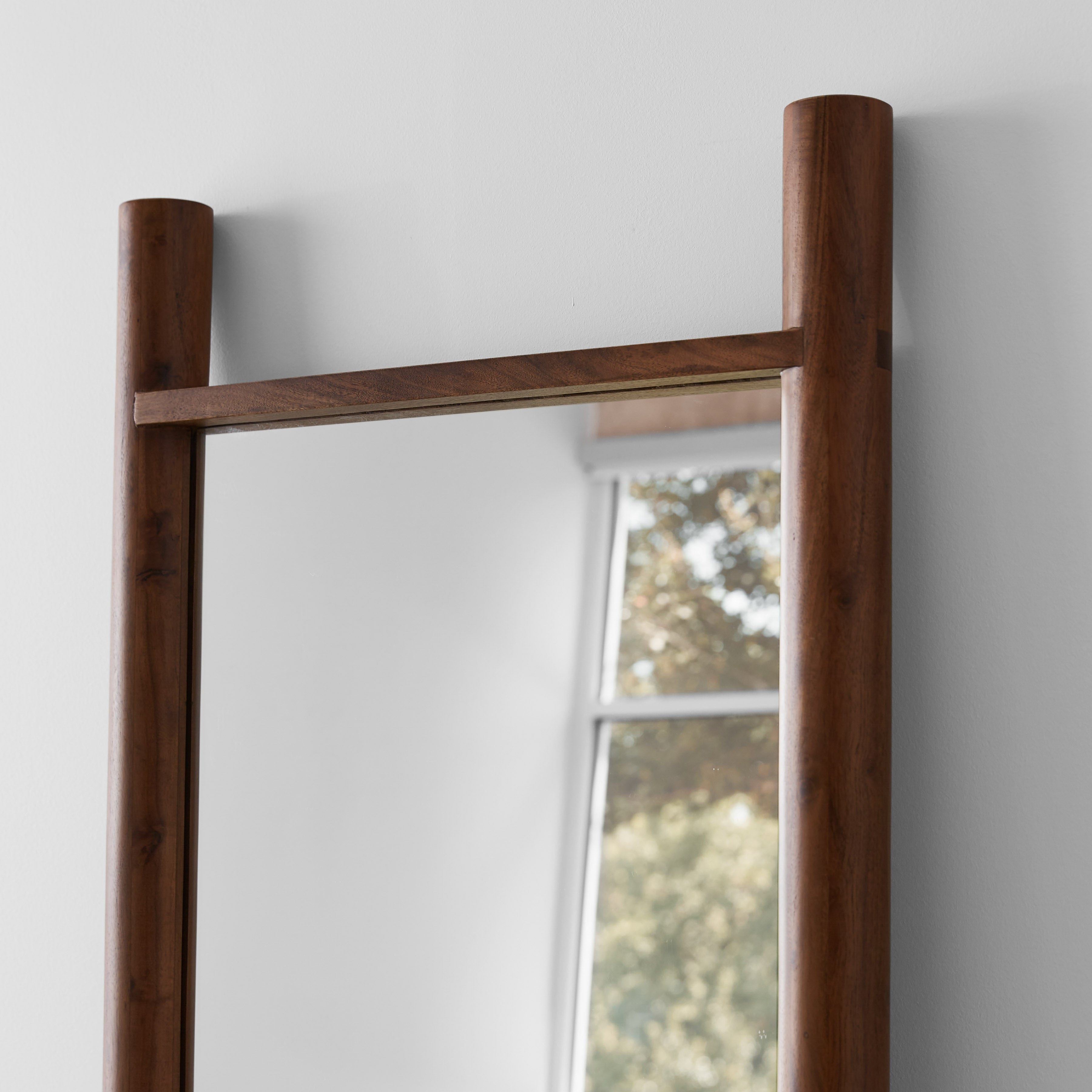 The Citizenry Johar Wood Floor Mirror | Dark Wood - Image 1