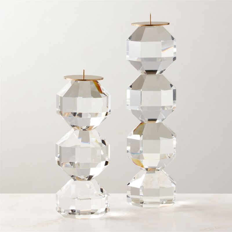 Fren Crystal Pillar Candle Holder Small - Image 1