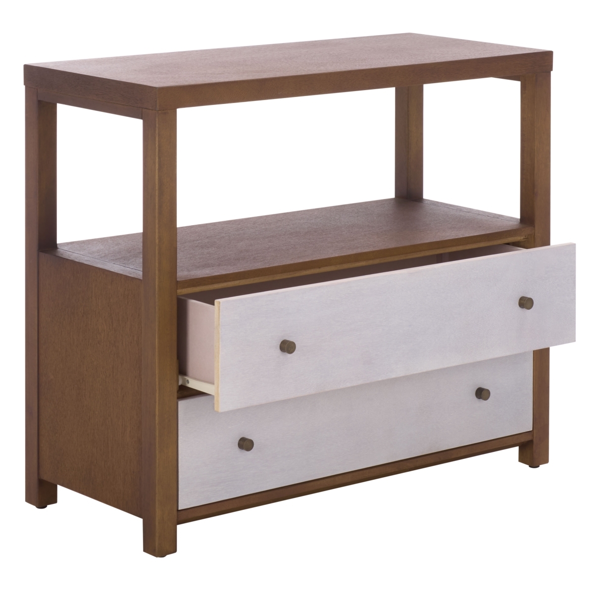 Ernest 2 Drawer 1 Shelf Chest - Natural / White Washed - Image 5