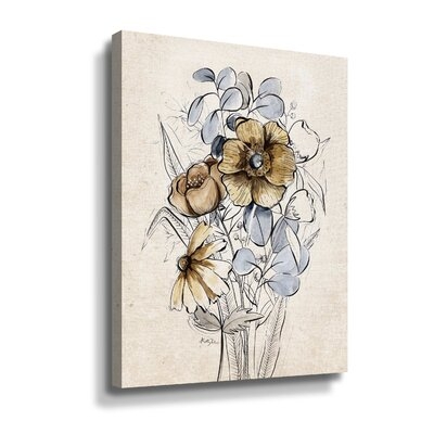 Serene Bouquet 2 Gallery Wrapped Floater-Framed Canvas - Image 0